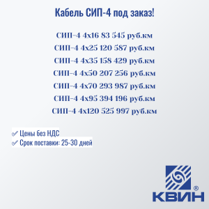 Кабель СИП-4 под заказ!