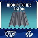 Профнастил Н75 AISI 304 0,5мм