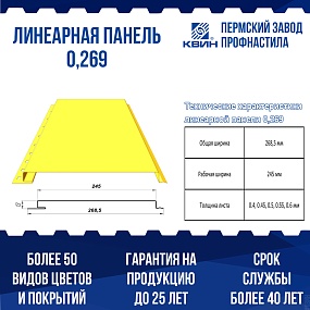 Линеарная панель КВИН (0,2685 м)