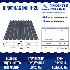 Профнастил Н20