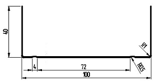 Профиль направляющий ПН 100х40
